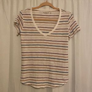 Striped Abercrombie and Fitch Soft AF Tee XS